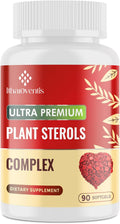 Cholesterol Supplements with Plant Sterols, Niacin, Red Yeast Rice, Bergamot, Omega-3 & Garlic - Advenced Absorption Formula - 90 Softgels