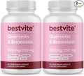 BESTVITE Quercetin with Bromelain 500mg/250mg (240 Vegetarian Capsules) (120 x 2) - No Stearates - No Silicon Dioxide - Vegan - Non GMO - Gluten Free