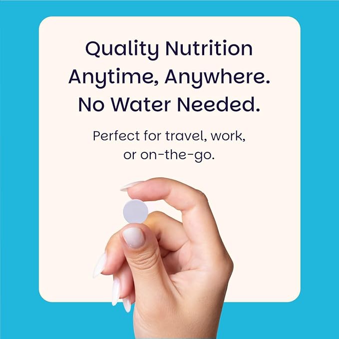 EZ Melts Calcium & Magnesium - Daily Supplement for Heart, Bone, Immune & Brain Health - with Vitamin D3 - Non-GMO & Vegan - Strawberry Smoothie - 120 Dissolvable Tablets (60 Servings)
