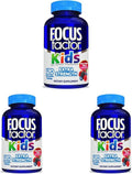 Focus Factor Kids Extra Strength Daily Chewable for Brain Health Support, 120 Count – Vitamins - Quality Formula – Gluten & Dairy Free Supplements for Children – No Artificial Sweetener (Pack of 3)