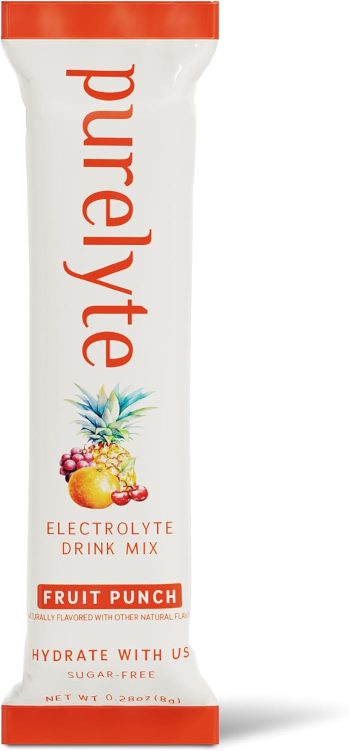 Electrolyte Drink Mix – Sugar-Free Hydration Powder Packets – Clean Electrolytes with Trace Minerals – Keto, Vegan, Gluten-Free – No Artificial Sweeteners – 12 Sticks – Fruit Punch