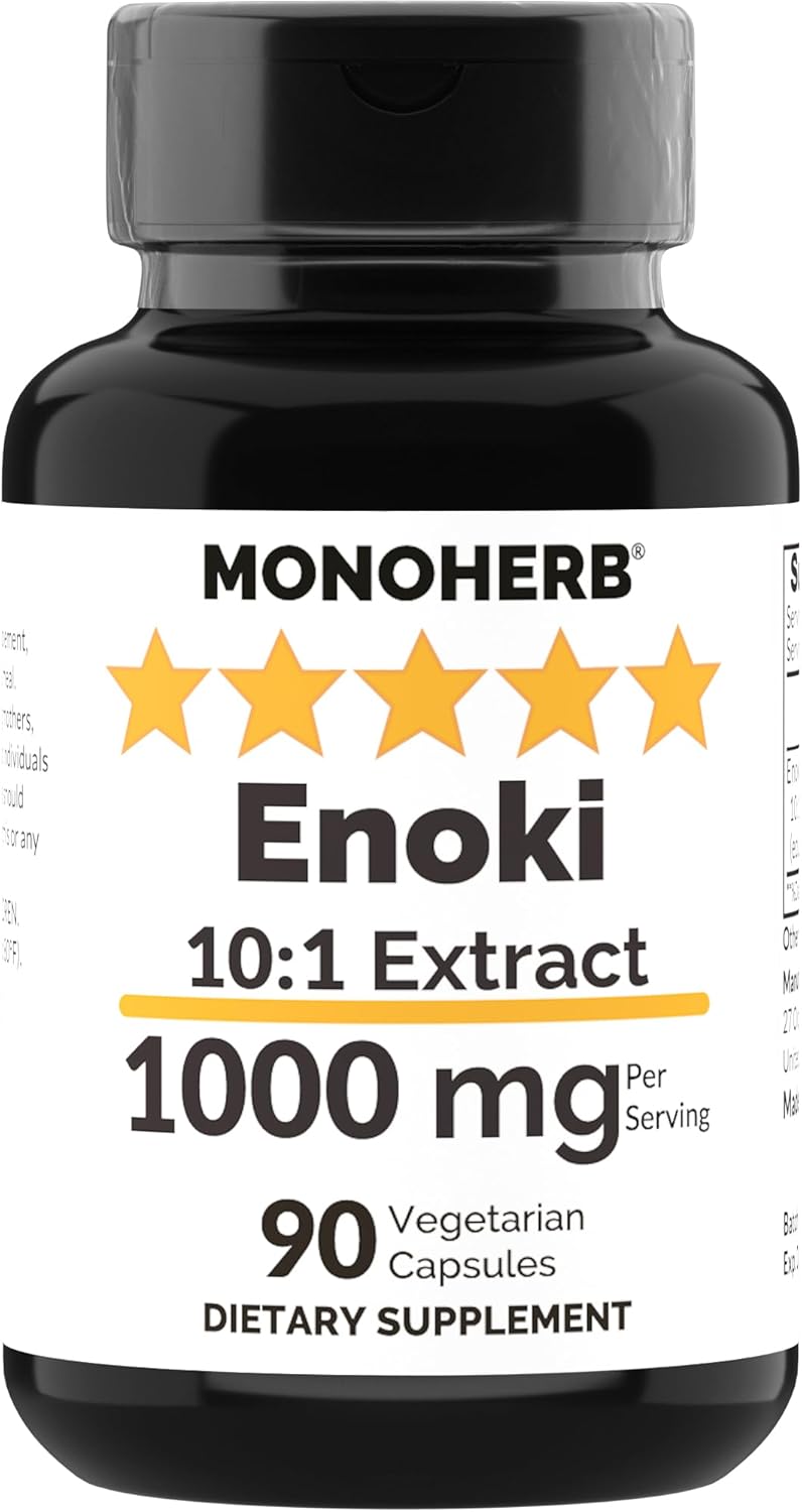 Enoki Mushroom Extract 1000 mg - 90 Vegetarian Capsules