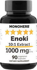 Enoki Mushroom Extract 1000 mg - 90 Vegetarian Capsules