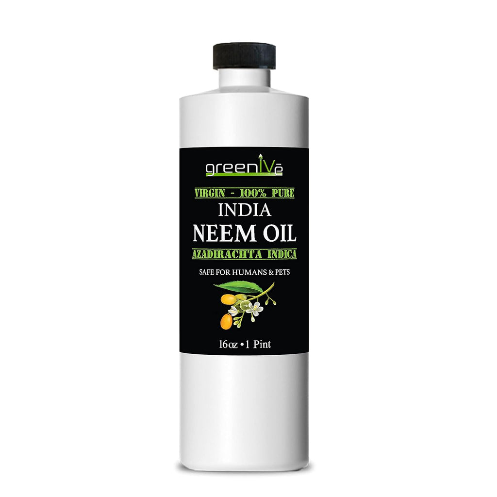GreenIVe - Neem Oil - 100% Organically Grown Neem Oil - Cold Pressed Virgin Neem Oil - Exclusively on Amazon (16 Ounce)