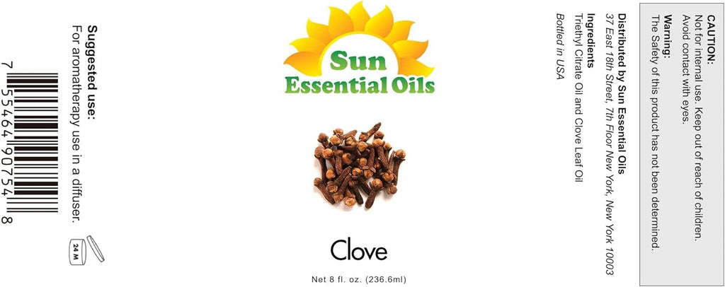 Sun Essential Oils Clove Essential Oil 8 oz – Aromatherapy Oil