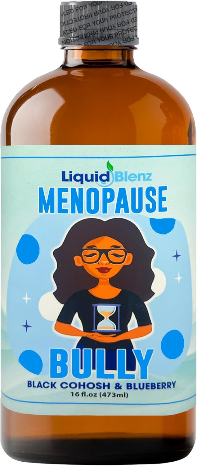 Menopause Bully | Herbal Supplement for Natural Support | Helps Ease Menopause Symptoms & Promote Balance | 16 fl oz