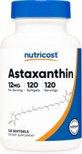 Nutricost Astaxanthin 12mg, Non-GMO and Gluten Free, 120 Softgels (4 Month Supply)
