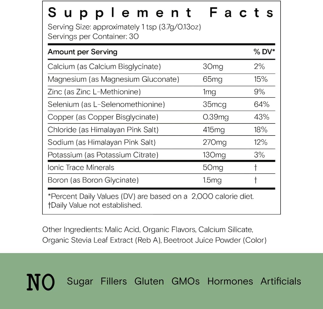 Moon Juice - Mini Dew Electrolytes Powder - Watermelon (30 Servings) - 2in1 Electrolytes & Minerals - Hydration Powder - Magnesium, Calcium, Potassium & Pink Salt - Sugar Free, Vegan, Non GMO