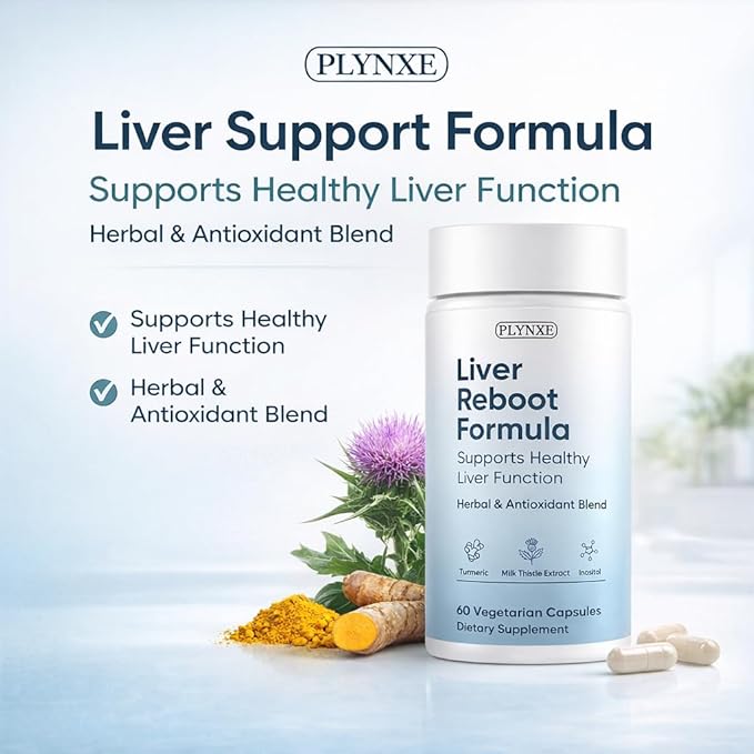 Liver Cleanse Detox & Repair Capsules, Liver Supplement Formula with Milk Thistle Extract, Turmeric, Inositol, Liver Detox Capsule, Liver Health 60 Vegetarian Capsules