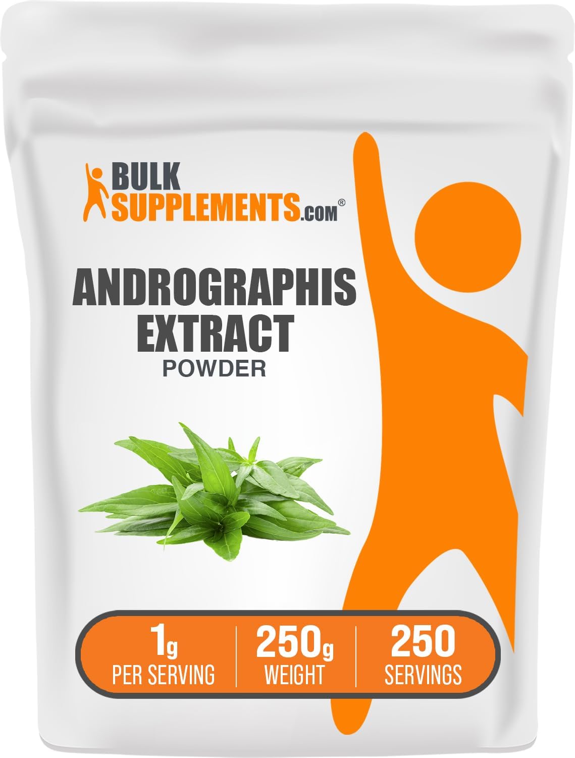 BulkSupplements.com Andrographis Extract Powder - Andrographis Paniculata, Herbal Supplement - Gluten Free, 1g per Serving, 250g (8.8 oz) (Pack of 1)