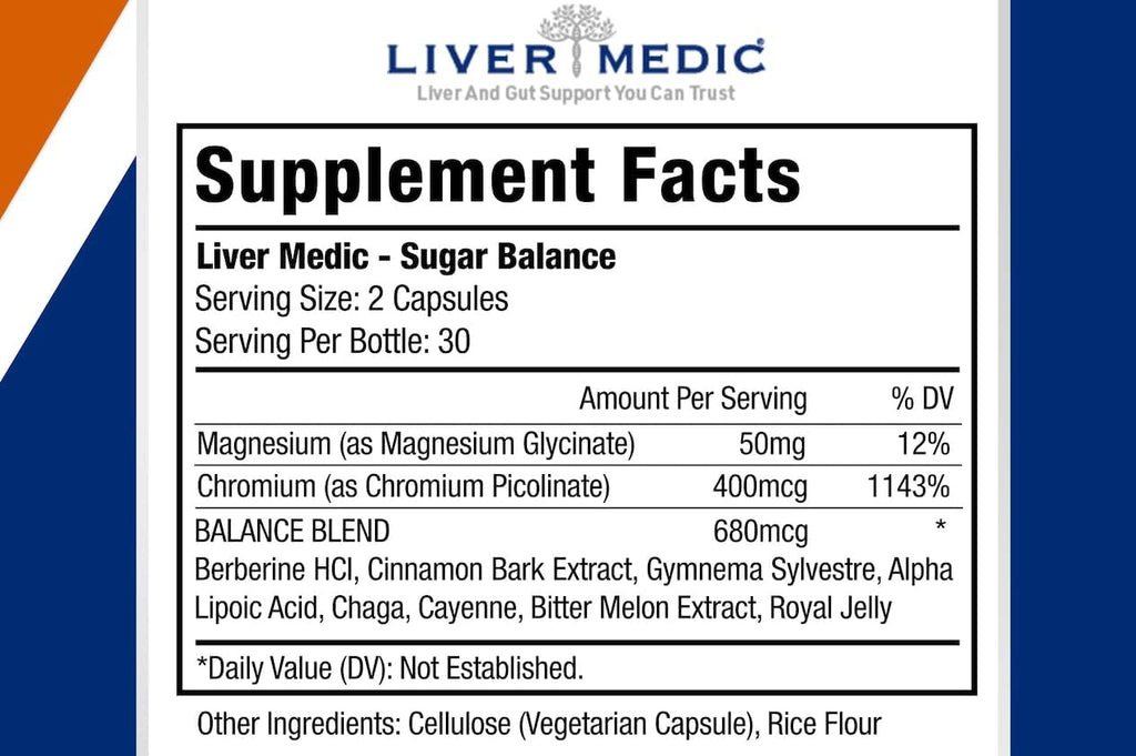 Blood Sugar Complex Supplement Supports Healthy Normal Energy Levels All Natural with Berberine, Cinnamon, Bitter Melon, Chromium, Magnesium, Alpha Lipoic Acid, NonGMO, 120 Capsules