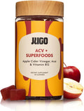 JUGO Apple Cider Vinegar + SUPERFOODS | ACV Gummies with Vitamin B12 & Acai | 40 Count Digestive Support Gummies | Plant-Based, Gelatin- Free, Non-GMO, Made in USA