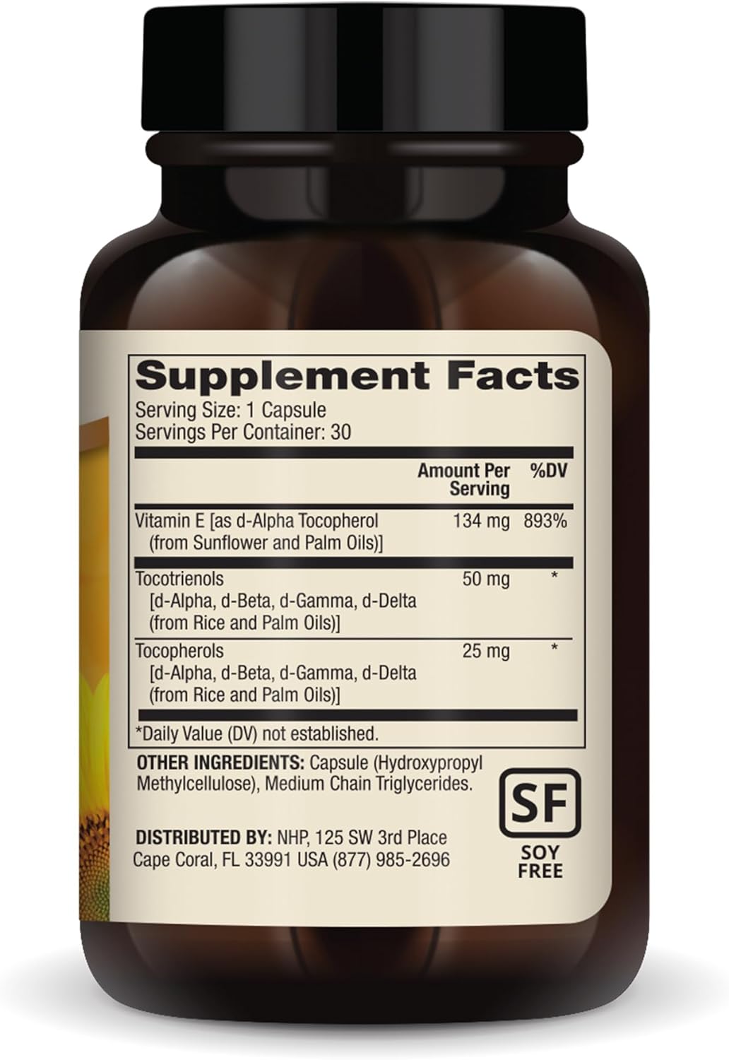 Dr. Mercola Vitamin E - Supports Healthy Skin & Antioxidant Status - Tocopherols and Tocotrienols Blend - Non-GMO, Gluten-Free & Soy-Free - 30 Capsules (30 Servings)