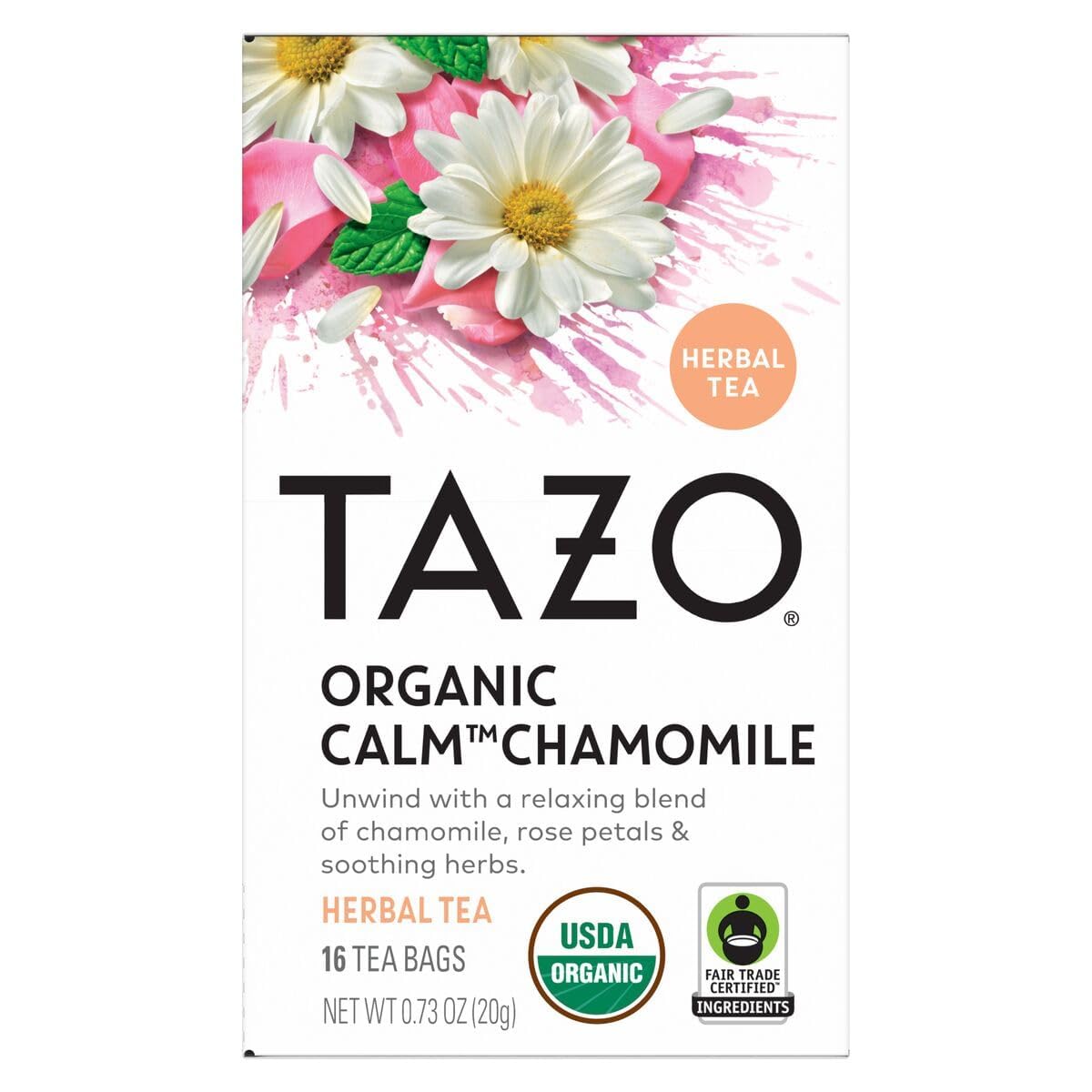 TAZO Tea Bags, Regenerative Organic Zen, Calm Chamomile & Herbal Organic Dream 16 CT (2ea) (Variety Pack)