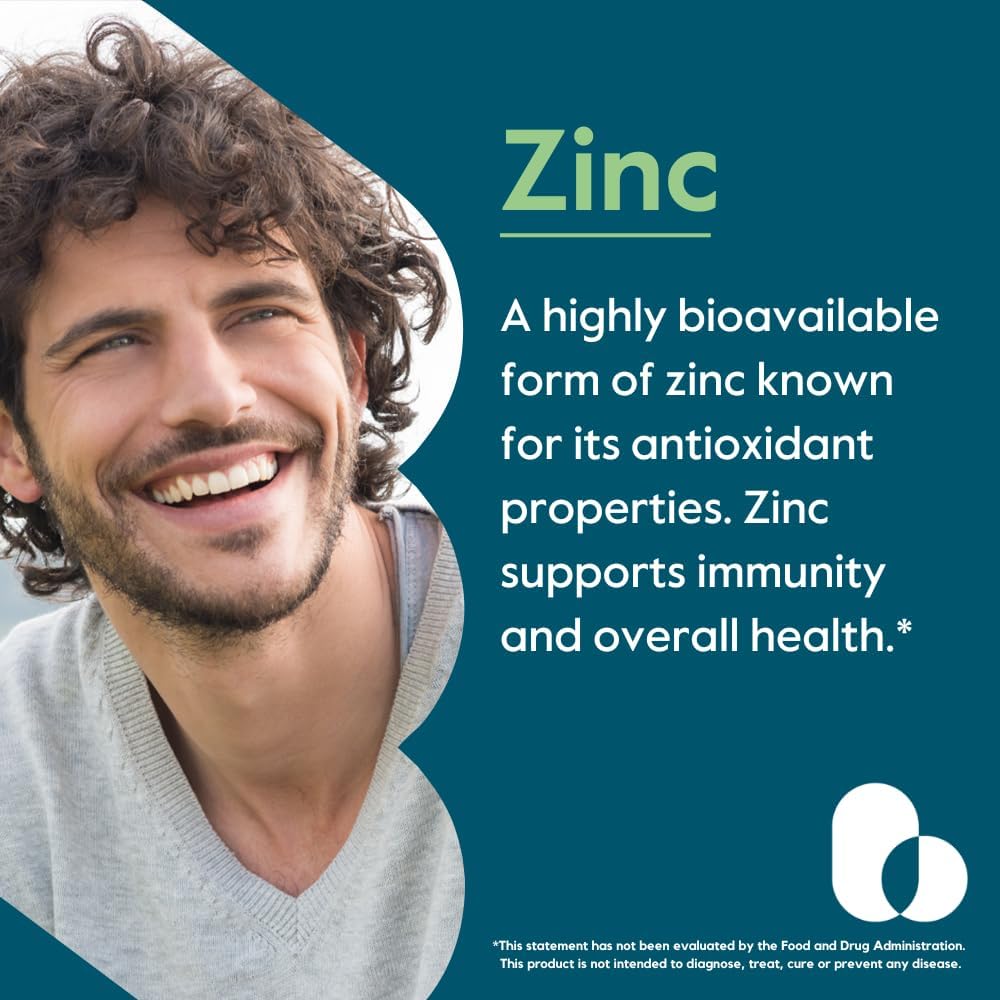 BESTVITE Zinc Chelate 50mg (480 Vegetarian Capsules) (240 x 2) - No Stearates - Vegan - Non GMO - Gluten Free