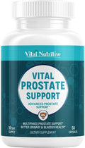 Vital Prostate Support Supplement for Men – Multiphase Herbal Formula with Saw Palmetto, Beta-Sitosterol & Zinc – Urinary Flow, Bladder Comfort & Prostate Health Supplements for Men – 30 Days Supply