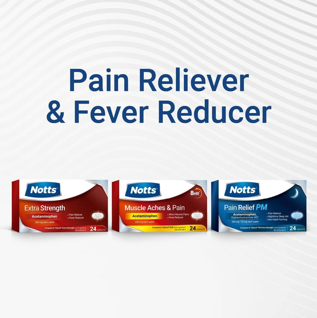 PM Extra Strength Pain Relief & Sleep Aid, 500mg Acetaminophen & 25mg Diphenhydramine HCl, 50 Caplets for Nighttime Aches, Headaches & Body Pain, Non-Habit Forming (Pack of 2)