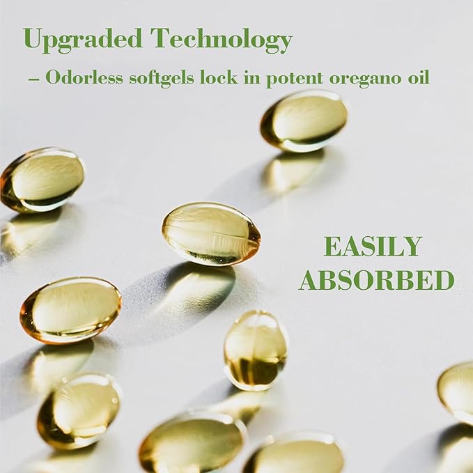 Oil of Oregano with Black Seed Oil,6000mg Oregano Oil Capsules,Non-GMO,Gluten Free,Antioxidant & Immune Support - 3rd Party Lab Test，GMP Certification (1)