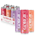 GORGIE Sugar Free Natural Energy Drinks, Sparkling Original Variety Pack (6 Cans) Healthy Energy Drink, Natural Coffee Replacement with Green Tea Caffeine and Biotin 150mg Caffeine, Vegan, Low Calorie