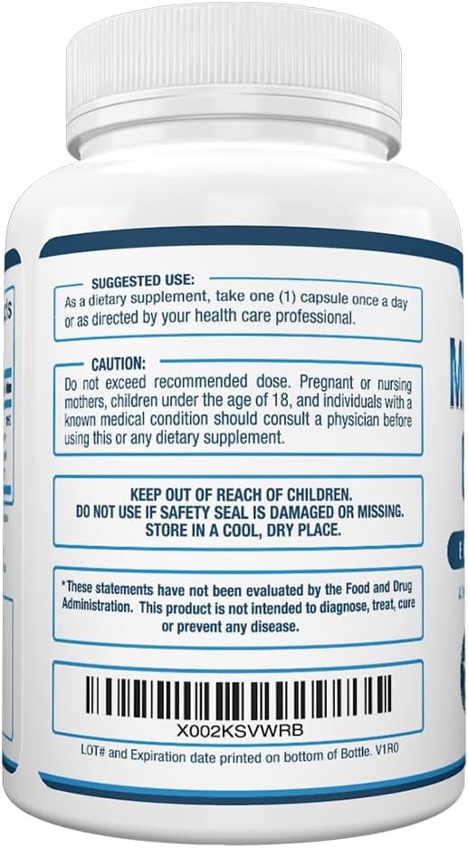 Purely Optimal Magnesium Complex - 6 Forms Magnesium Glycinate, Citrate & Malate - Sleep Support, Stress Relief, Muscles, Heart Health & Relaxation - Magnesium Supplement for Women & Men, 120 Caps
