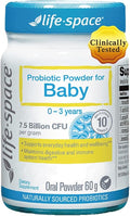 Life-Space 60 Grams, for 0-36 Month Baby, 7.5 Billion CFU & Multi Strain, Balance Microflora, Supports Digestive Health & Nutrient Absorption & Immunity, No Refrigeration Probiotic Powder for Baby