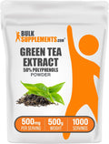 BulkSupplements.com Green Tea Extract Powder - 50% Polyphenol, Green Tea Supplement, Herbal Supplement - Gluten Free, 500mg per Serving, 500g (1.1 lbs) (Pack of 1)