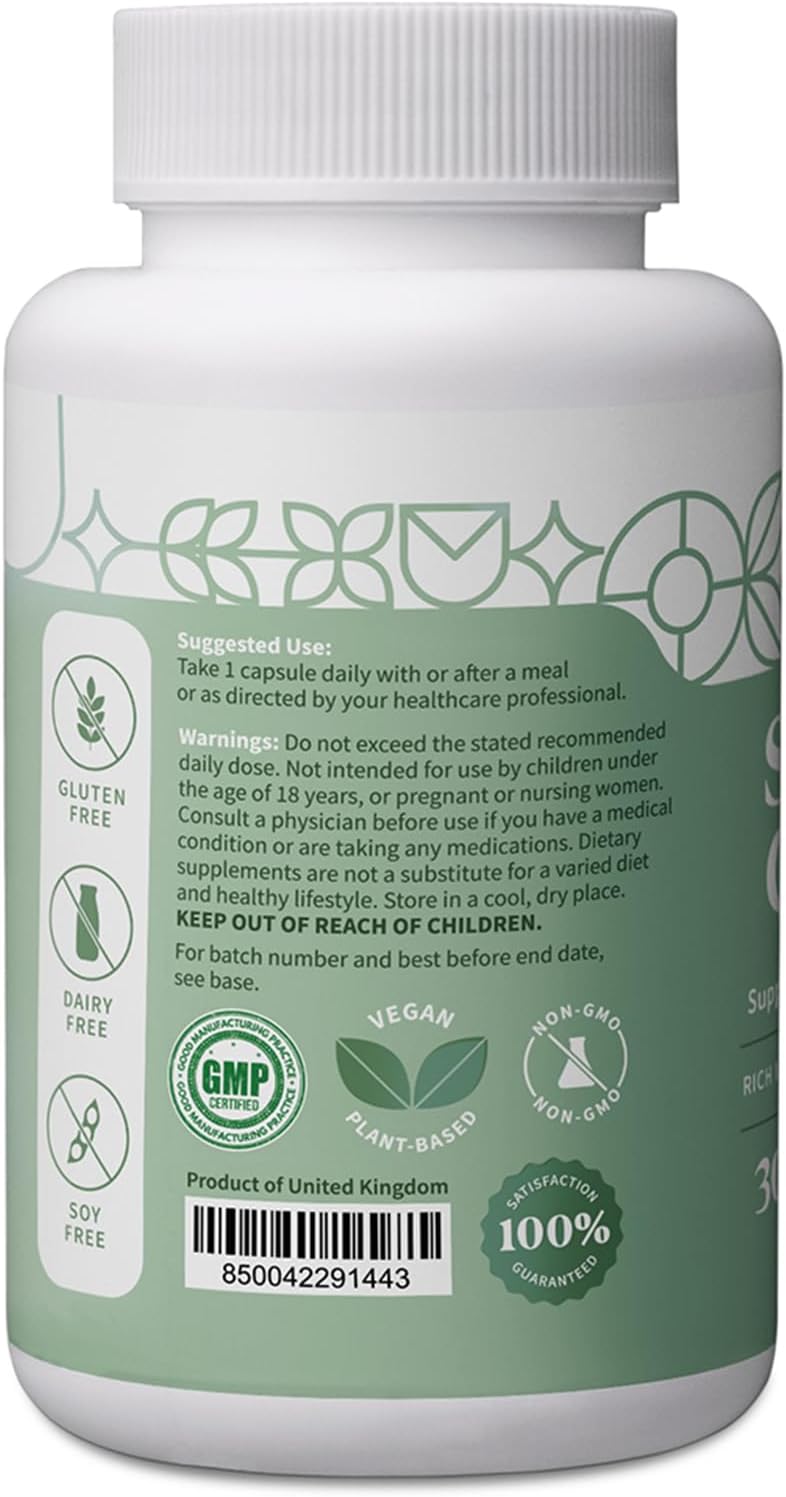 Pattern Wellness Sea Moss Complex - Organic Sea Moss, Burdock Root, Bladderwrack, Vitamin C, & Ginger Capsules - Immune Support, Digestive Health, Energy Support - Vegan, Non-GMO - 30 Capsules