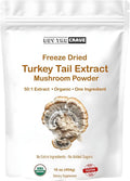 Organic Non-GMO Freeze Dried Turkey Tail Mushroom Powder (50:1 Extract), 16 Ounces | Freeze Dried Longer Shelf Life, Supports Immune Response & Cellular Level (16 OZ)