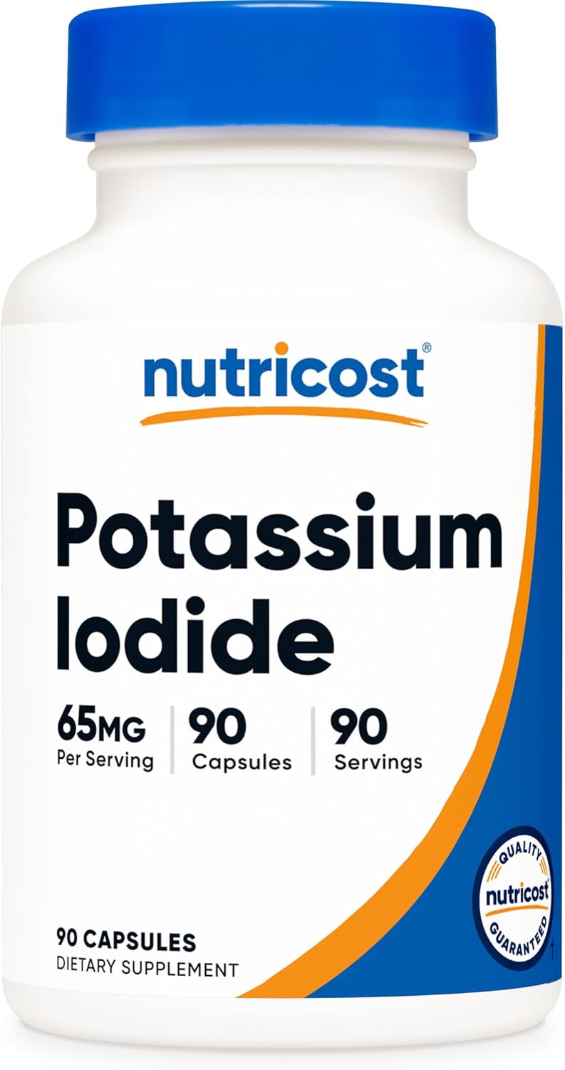 Nutricost Potassium Iodide (KI), 90 Capsules, 65mg Potassium Iodide Per Serving, Vegetarian, Non-GMO & Gluten Free