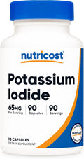 Nutricost Potassium Iodide (KI), 90 Capsules, 65mg Potassium Iodide Per Serving, Vegetarian, Non-GMO & Gluten Free
