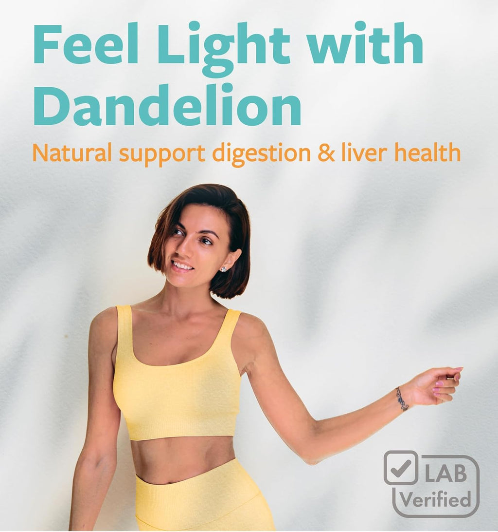 USDA Organic Dandelion Root Extract - High Potency 10:1 Dandelion Root Supplement with 5000mg Herbal Equivalent Strength for Liver Cleanse Detox & Repair Support - Vegan & Non-GMO (4 Month Supply)