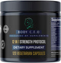 Body C.E.O Men's Dietary Supplement - 12-in-1 Male Alpha Booster with Shilajit, Ashwagandha,Tongkat Ali & More- Natural Support Energy & Vitality - 120 Cap(2 Months)