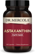Dr. Mercola Organic Astaxanthin - 4 mg Astaxanthin - Powerful Antioxidant Support - Organic Microalgae Extract - Non-GMO, Gluten-Free & Soy-Free - 90 Capsules (90 Servings)