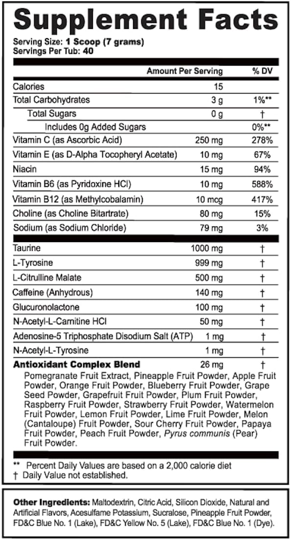 G Fuel Full Release Energy Drink Powder, Pre Workout Caffeine Mix for Gaming, Sugar Free Focus Amino, Vitamin + Antioxidants, 9.9oz (Kiwi Berry Watermelon, 40 Servings)