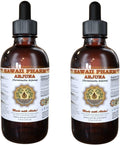 Arjuna Liquid Extract, Organic Arjuna (Terminalia Arjuna) Dried Bark Powder Tincture Herbal Supplement 2x4 oz