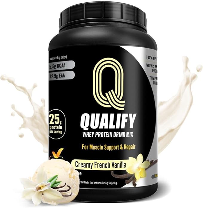 French Vanilla Protein Powder. 25g Protein Shake for Post Workout Recovery, Smoothie & Baking. Gluten & Sugar Free, Highly Kosher, Amino Acids (5.5g BCAA, 2.7g Leucine), 1.65lbs, 23 Servings