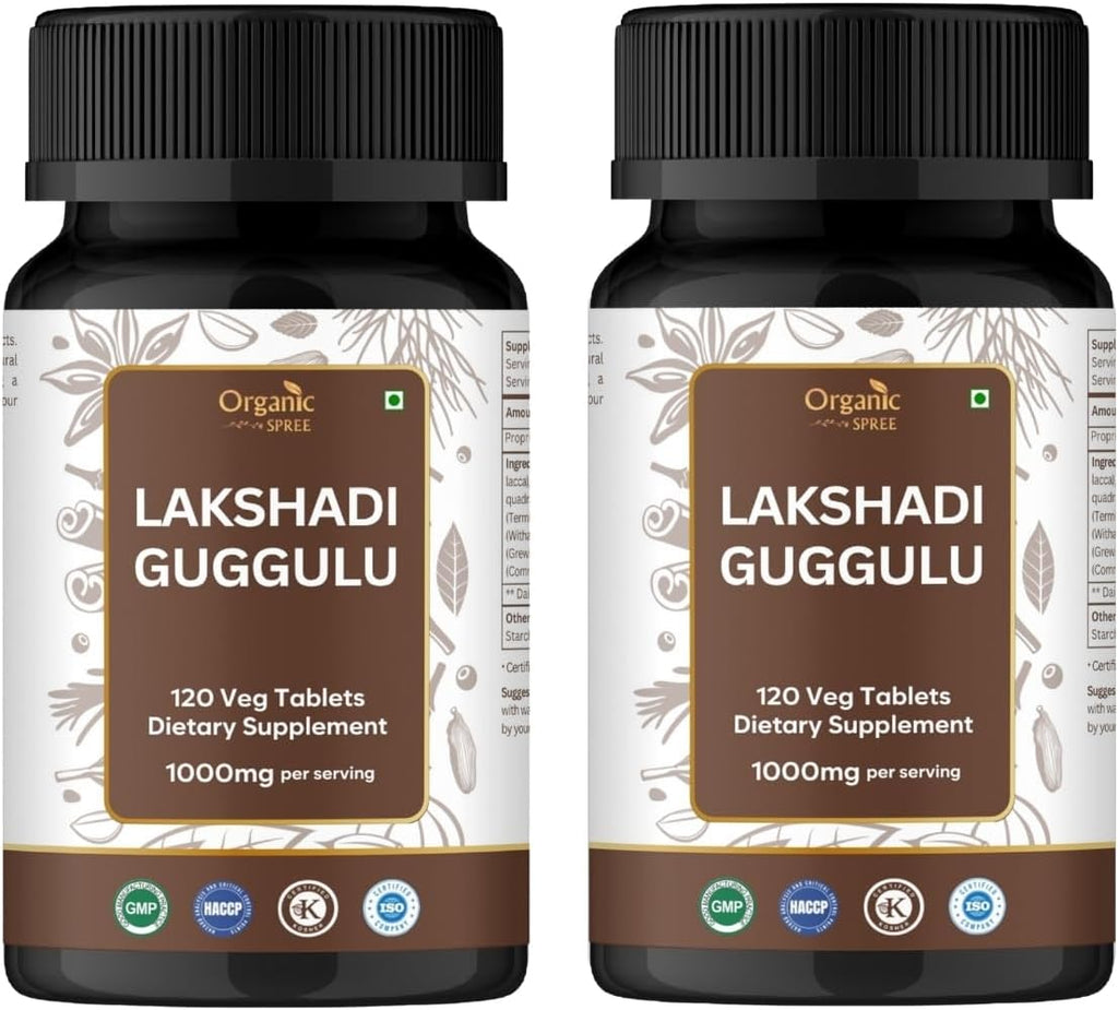 Lakshadi Guggulu 120 Tablets - Bone and Joint Support with hadjod, arjuna and guggulu* - Ayurvedic Formulation - Certified and Vegetarian (2)