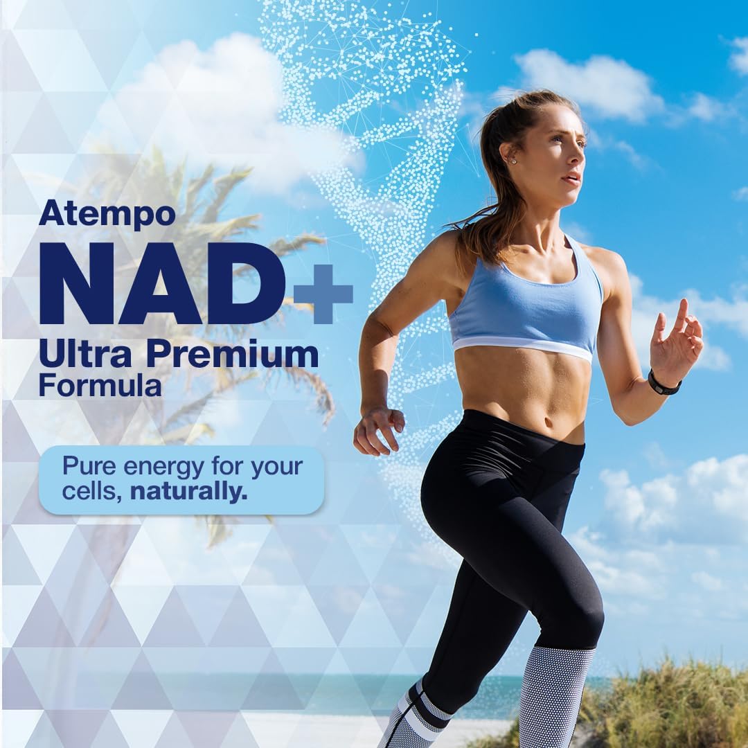 NAD+ Supplement 1000 mg High Absorption – Supports Energy, Cellular Health, Brain Function, and Healthy Aging – Pure NAD Formula with 60 Capsules