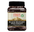 Pride of India | Black Mustard Seed 10 oz (283 gm) Medium Dual Sifter Bottle | Gourmet & Vegan Indian Spice | Pungent/Spicy Flavor | Dry Seasoning | Gluten Free & Non-Bioengineered | Easy to Use