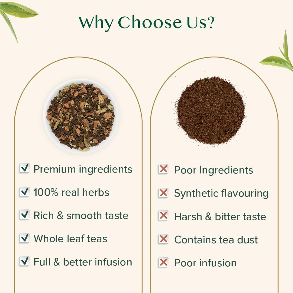 VAHDAM, Cinnamon Masala Chai Tea (50+ Cups,3.53oz) Ancient Cinnamon Tea Recipe | Spiced Chai Tea Loose Leaf | Brew Hot Black, Iced Or Chai Latte | Pure Unblended Loose Leaf Tea | Vacuum Sealed