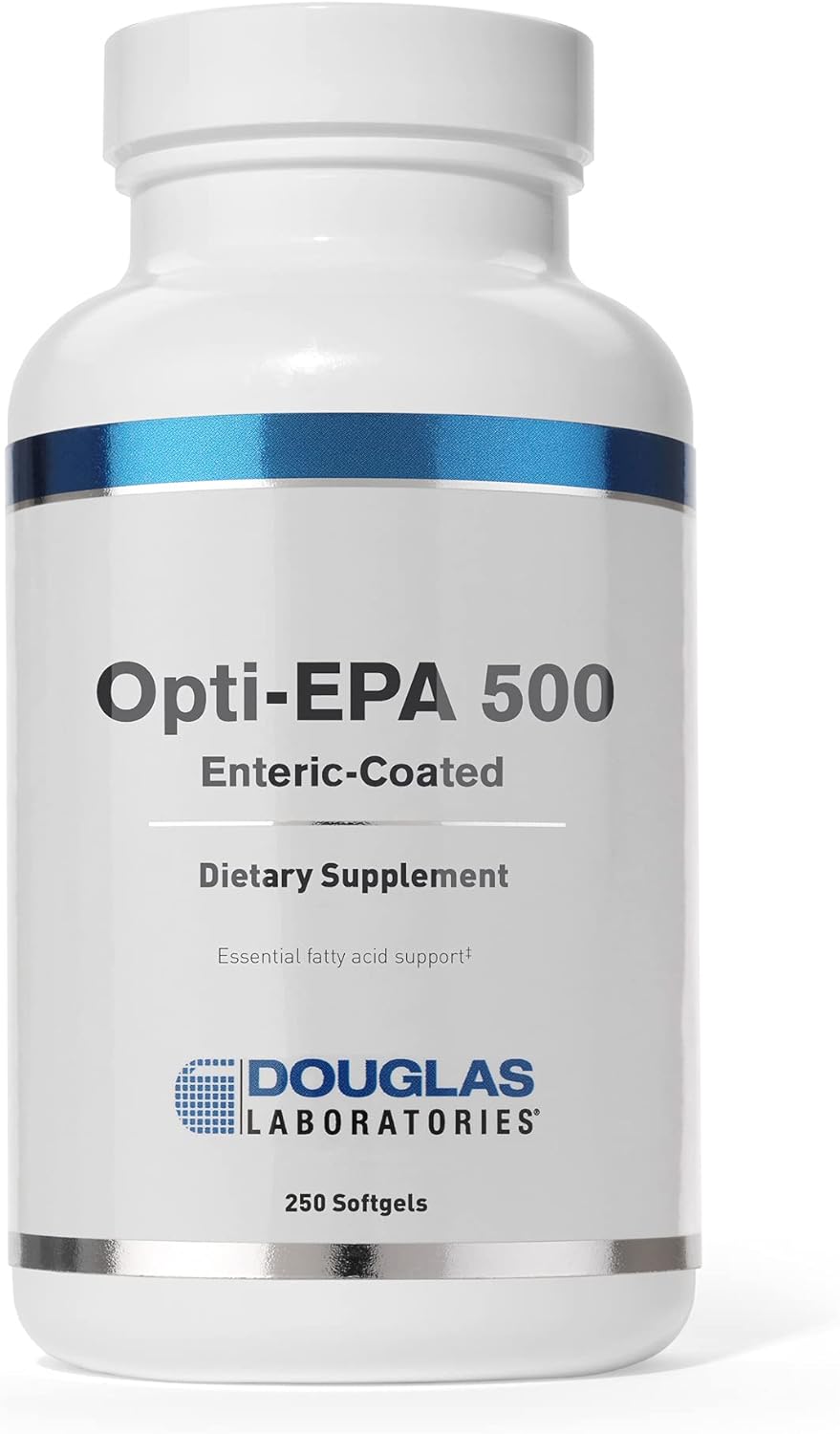 Douglas Laboratories Opti-EPA 500 | Enteric-Coated to Support Brain, Eyes, Pregnancy and Cardiovascular Health | 250 Softgels
