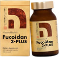 NatureMedic Fucoidan 3-Plus Brown Seaweed Immunity Supplement with Three Types of High Purity Fucoidan Organic Mekabu Fucus Mozuku Agaricus 160 Vegetable Capsules Made in Japan (1 Bottle)