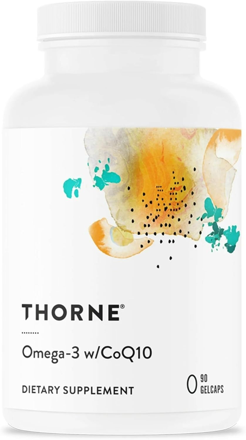 THORNE - Omega-3 with CoQ10 - Omega-3 Fatty Acids Supplement with CoQ10 - EPA and DHA - 90 Gelcaps