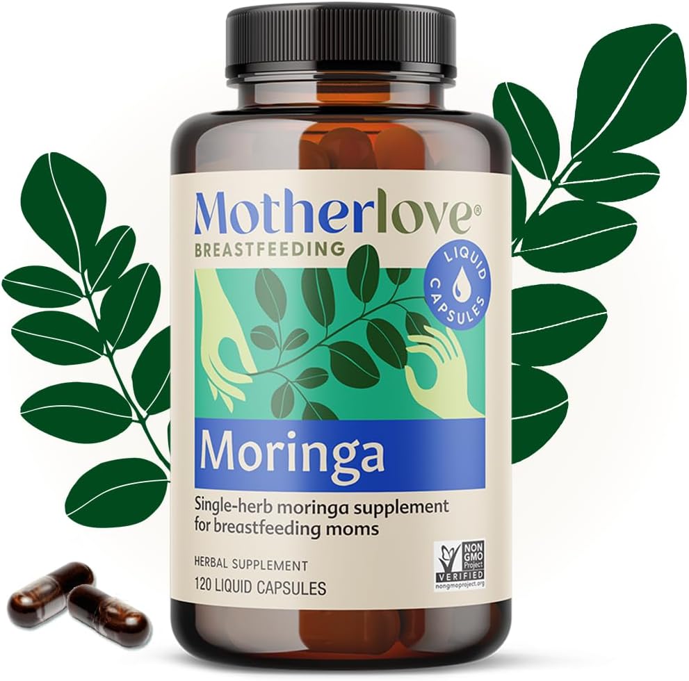 Motherlove Moringa (240 Capsule Value Size) Lactation Supplement to Support Breast Milk Supply—Non-GMO, Organic Herbs, Vegan, Kosher