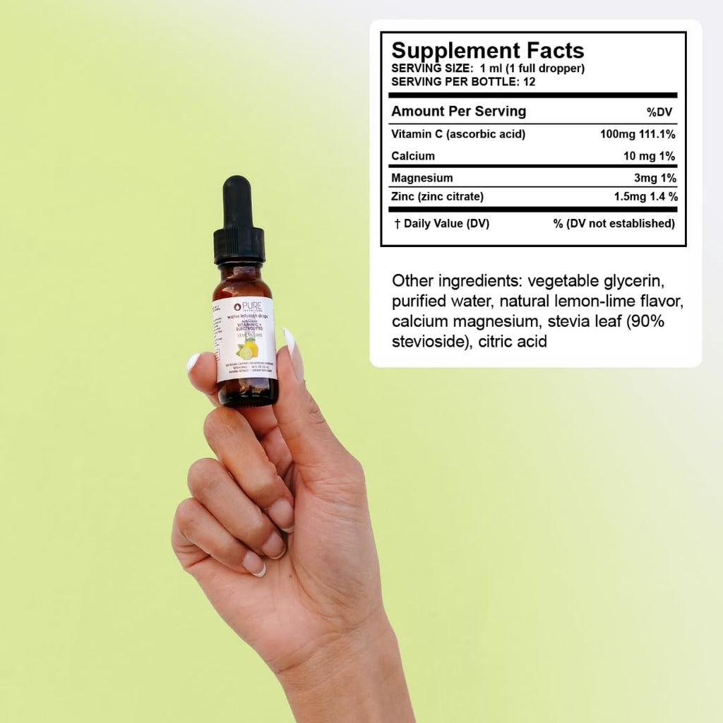 Pure Inventions - Coconut Water, Lemon Lime & Watermelon Water Infusion Drops - Antioxidants, Vitamin C & Electrolytes - Health & Wellness - Immunity Support -Sugar Free, Zero Calorie -12 Servings ea.