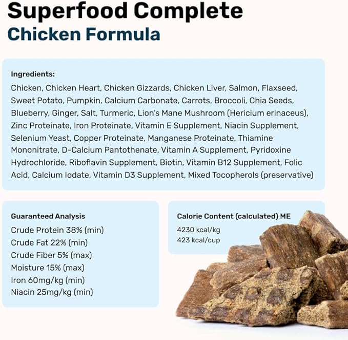BADLANDS RANCH by Katherine Heigl – Superfood Complete Air-Dried Chicken Dog Food – High Protein with Superfoods for Daily Wellness & Consistent Nutrition – 64 oz (Pack of 4)