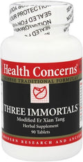 Health Concerns Three Immortals - Menopause Support Supplement - Powerful Relief for Hot Flashes, Hormone Imbalance & Night Sweats - Dong Quai, Epimedium, Morinda, Rehmannia & Lycium - 90 Tablets
