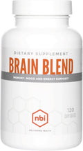 Brain Blend for Memory, Focus, Concentration, Cognitive Function for Men & Women | Caffeine-Free with ALCAR, Alpha Lipoic Acid, Huperzine A, Turmeric | Nootropic | 120ct Capsules