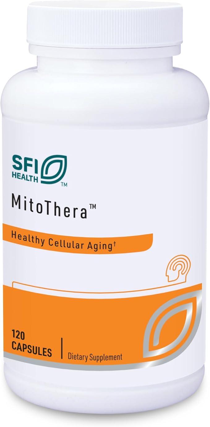Klaire Labs SFI Health Mitothera Capsule Formula - Mitochondrial Energy Support with Alpha-Lipoic Acid, Quercetin & CoQ10 - Antioxidants to Support Metabolism & Healthy Aging - Soy Free (120 Capsules)