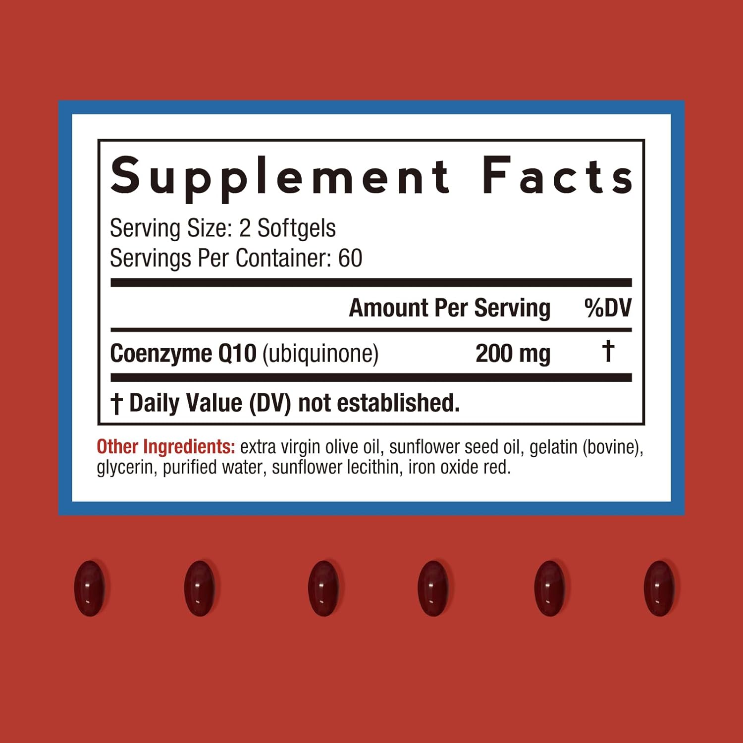 Doctor's Recipes CoQ10 200mg Per Serving, High Absorption Coenzyme Q10 Supplement with Olive Oil, Heart & Vascular Health, Energy Production & Antioxidant Support, 2 Month Supply, 120 Softgels